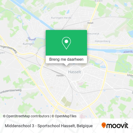 Middenschool 3 - Sportschool Hasselt kaart