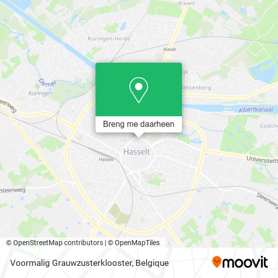 Voormalig Grauwzusterklooster kaart