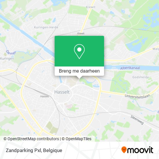 Zandparking Pxl kaart