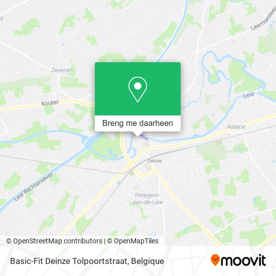 Basic-Fit Deinze Tolpoortstraat kaart