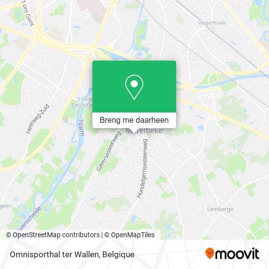 Omnisporthal ter Wallen kaart