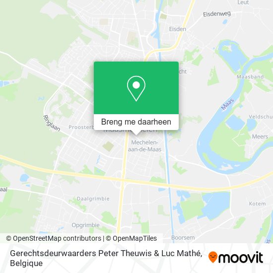 Gerechtsdeurwaarders Peter Theuwis & Luc Mathé kaart