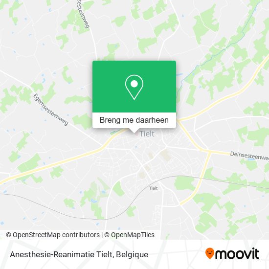 Anesthesie-Reanimatie Tielt kaart