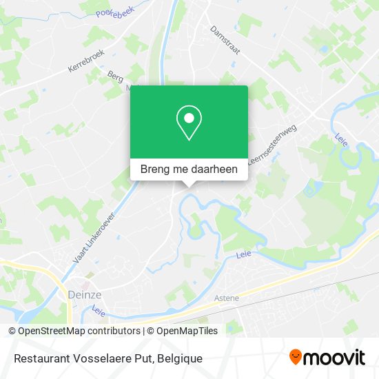 Restaurant Vosselaere Put kaart