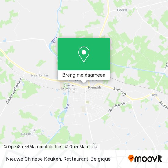 Nieuwe Chinese Keuken, Restaurant kaart