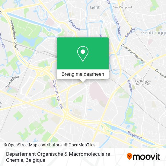 Departement Organische & Macromoleculaire Chemie kaart