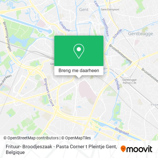Frituur- Broodjeszaak - Pasta Corner t Pleintje Gent kaart