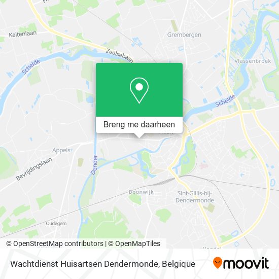 Wachtdienst Huisartsen Dendermonde kaart