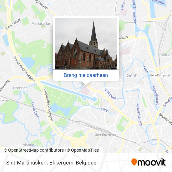 Sint-Martinuskerk Ekkergem kaart