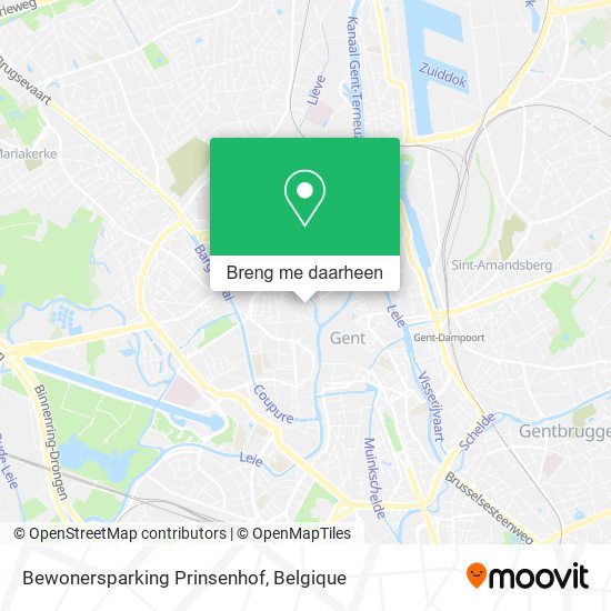 Bewonersparking Prinsenhof kaart