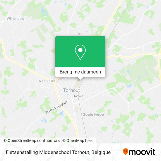 Fietsenstalling Middenschool Torhout kaart