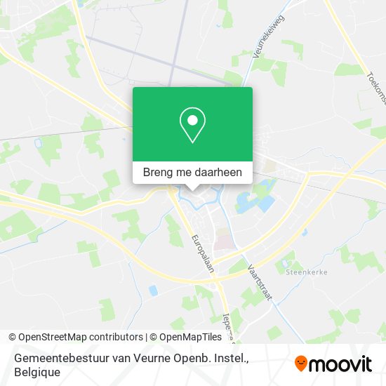 Gemeentebestuur van Veurne Openb. Instel. kaart