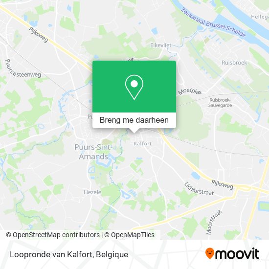 Loopronde van Kalfort kaart