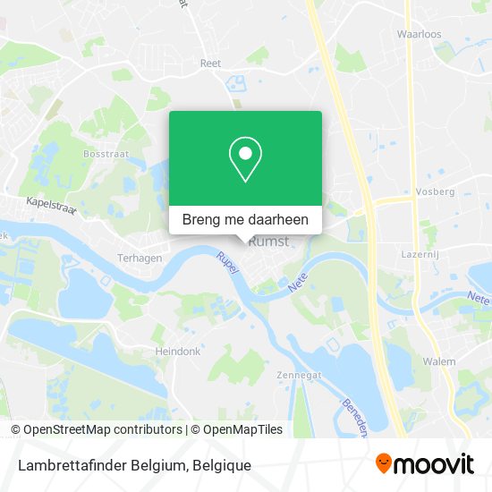 Lambrettafinder Belgium kaart