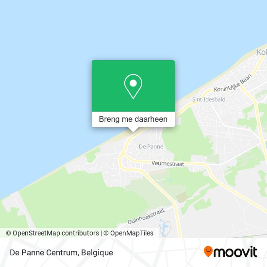 De Panne Centrum kaart