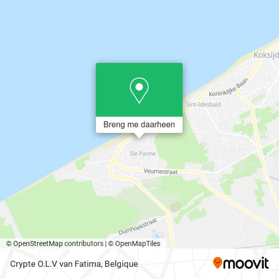 Crypte O.L.V van Fatima kaart