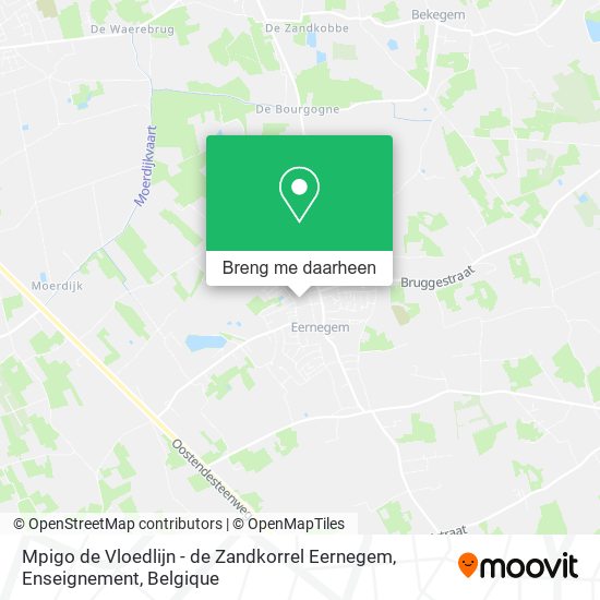 Mpigo de Vloedlijn - de Zandkorrel Eernegem, Enseignement kaart