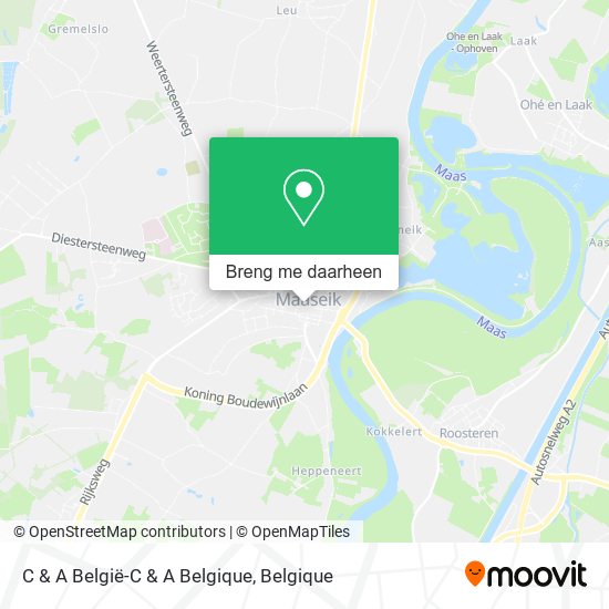 C & A België-C & A Belgique kaart