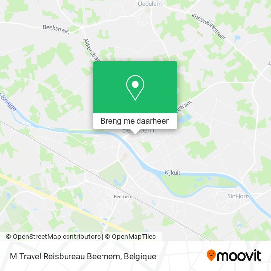 M Travel Reisbureau Beernem kaart