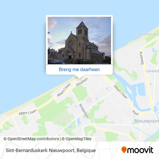 Sint-Bernarduskerk Nieuwpoort kaart