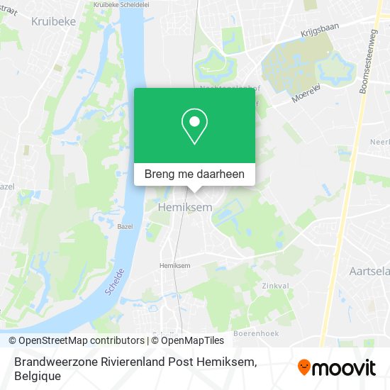 Brandweerzone Rivierenland Post Hemiksem kaart