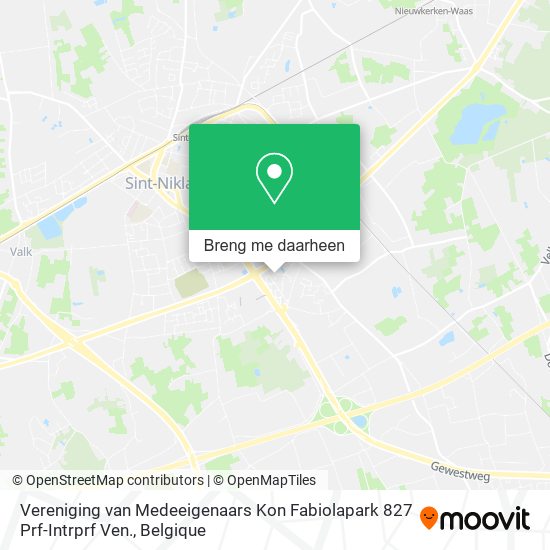 Vereniging van Medeeigenaars Kon Fabiolapark 827 Prf-Intrprf Ven. kaart