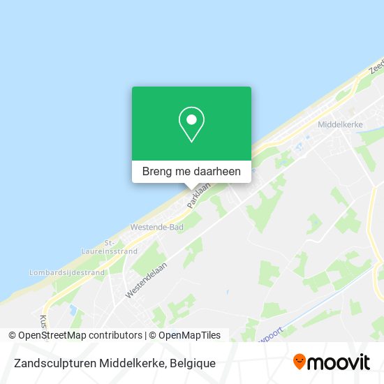 Zandsculpturen Middelkerke kaart