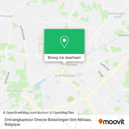 Ontvangkantoor Directe Belastingen Sint-Niklaas kaart