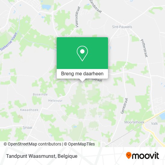 Tandpunt Waasmunst kaart