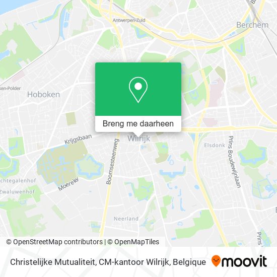 Christelijke Mutualiteit, CM-kantoor Wilrijk kaart