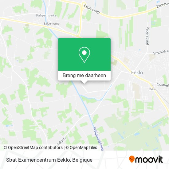 Sbat Examencentrum Eeklo kaart