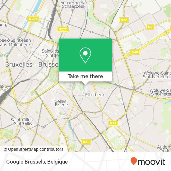 Google Brussels kaart