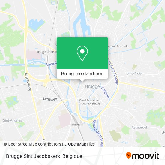 Brugge Sint Jacobskerk kaart