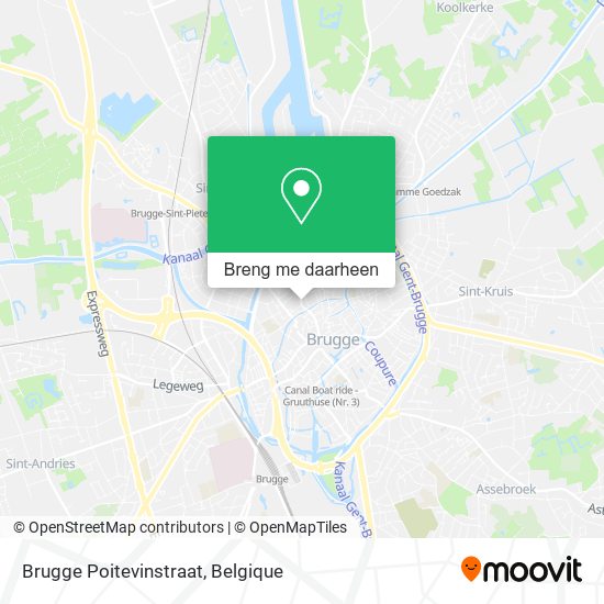 Brugge Poitevinstraat kaart