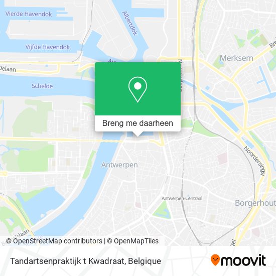Tandartsenpraktijk t Kwadraat kaart