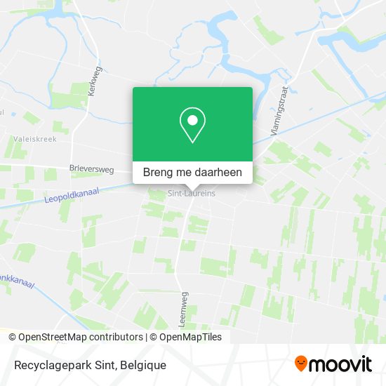 Recyclagepark Sint kaart