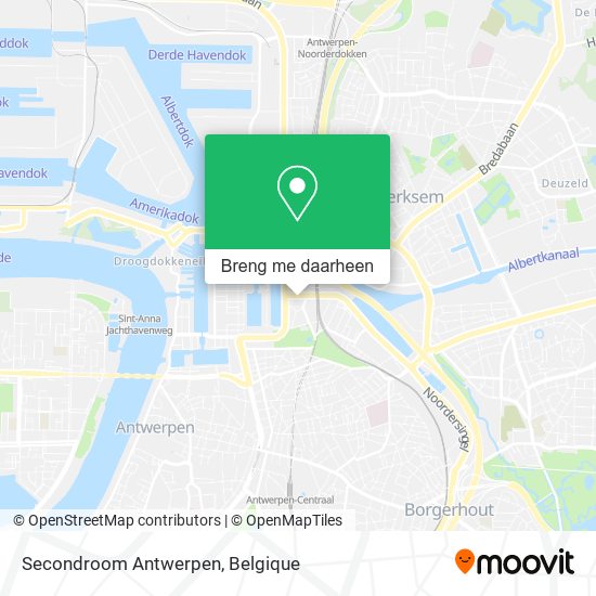 Secondroom Antwerpen kaart
