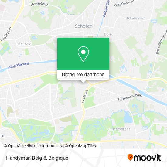 Handyman België kaart