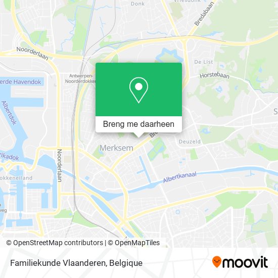 Familiekunde Vlaanderen kaart