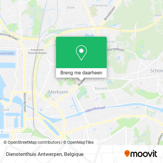 Dienstenthuis Antwerpen kaart