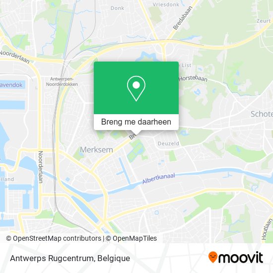 Antwerps Rugcentrum kaart