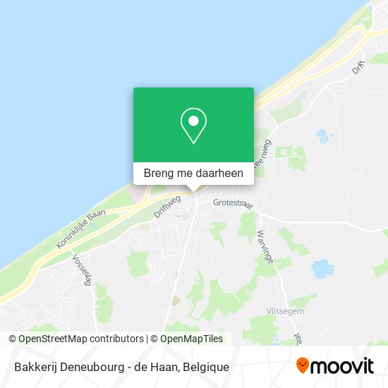 Bakkerij Deneubourg - de Haan kaart