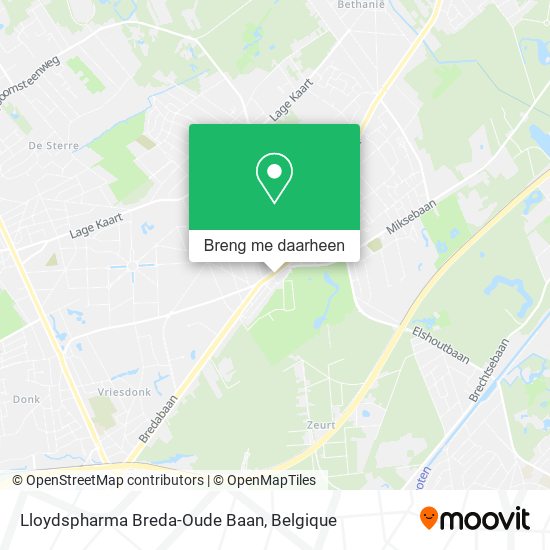 Lloydspharma Breda-Oude Baan kaart