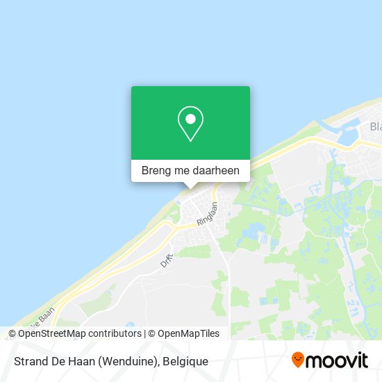 Strand De Haan (Wenduine) kaart