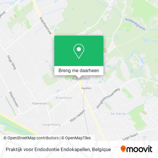 Praktijk voor Endodontie Endokapellen kaart