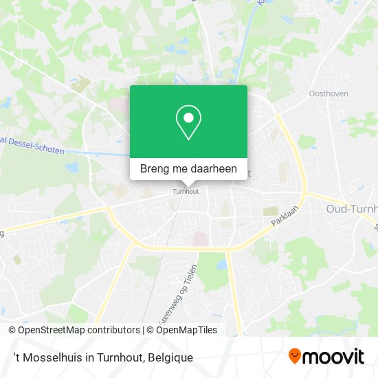 't Mosselhuis in Turnhout kaart