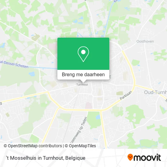 't Mosselhuis in Turnhout kaart