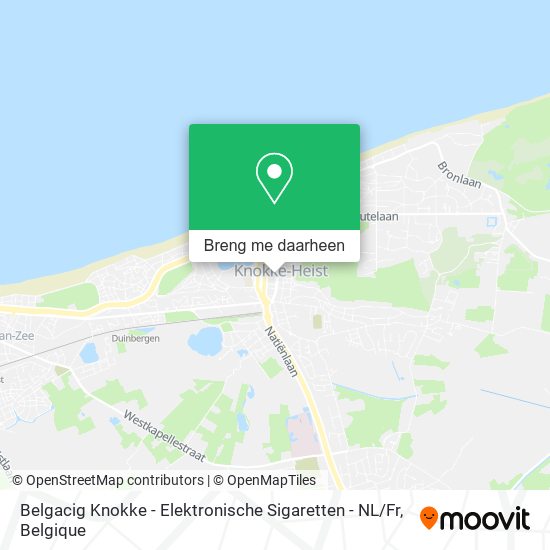 Belgacig Knokke - Elektronische Sigaretten - NL / Fr kaart