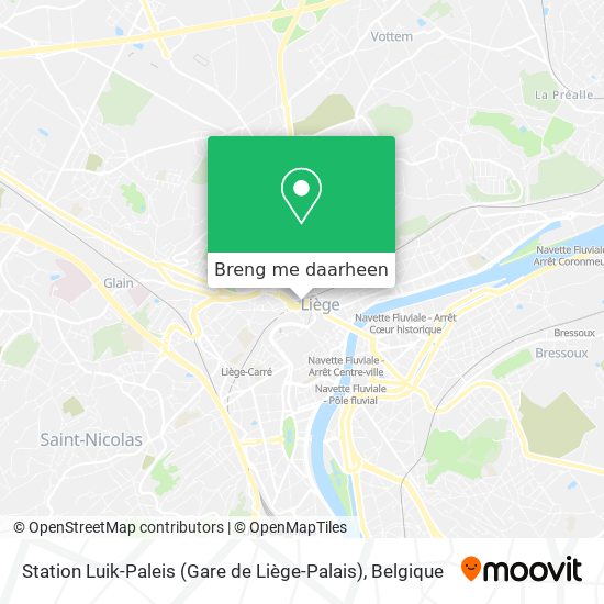 Station Luik-Paleis (Gare de Liège-Palais) kaart