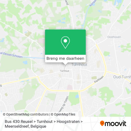 Bus 430 Reusel > Turnhout > Hoogstraten > Meerseldreef kaart
